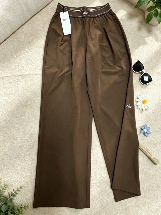 ALO Yoga Pants - ALO Yoga Suit Up Trouser🎉Brown 30" Inseam New ☕ Wide Leg